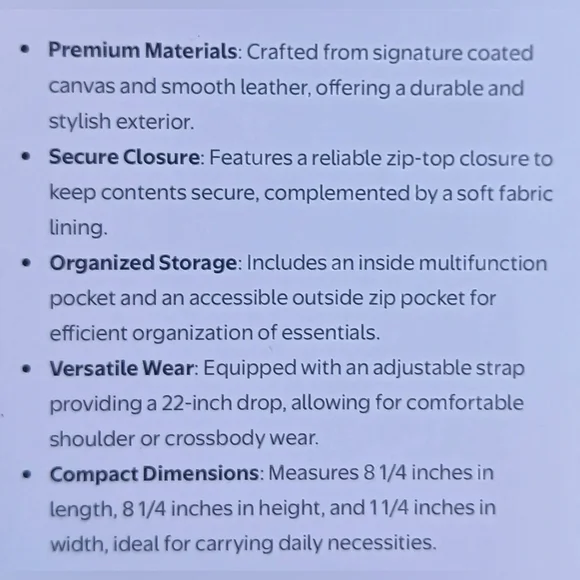 Coach NWT's Dark Brown Signature Crossbody Bag WITH WALLET!! - Picture 10 of 11